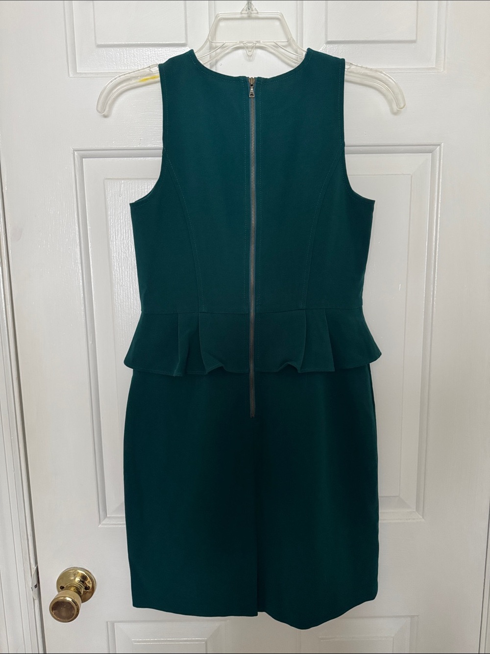 Ann Taylor Loft peplum emerald dress - Picture 2 of 3
